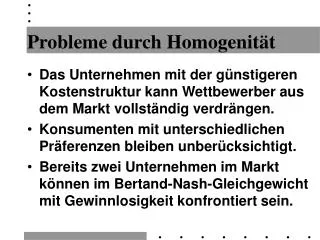 probleme durch homogenit t