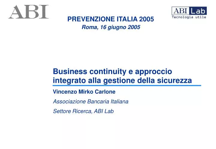 prevenzione italia 2005 roma 16 giugno 2005