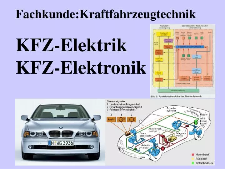 fachkunde kraftfahrzeugtechnik kfz elektrik kfz elektronik