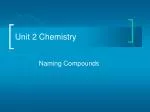 Unit 2 Chemistry - slide 1