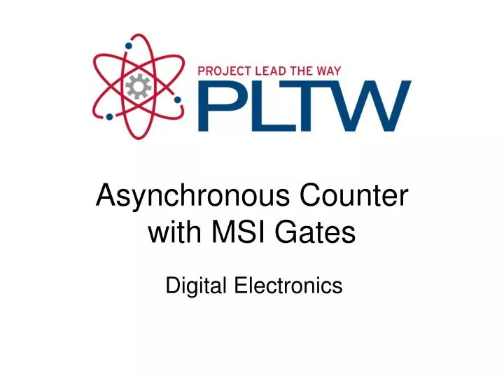 asynchronous counter with msi gates