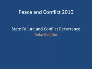 State Failure and Conflict Recurrence