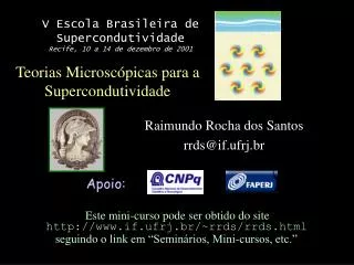 teorias microsc picas para a supercondutividade