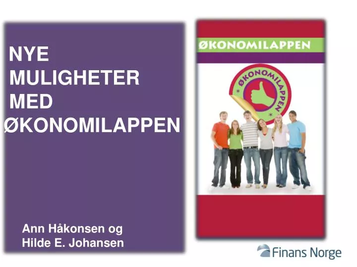 nye muligheter med konomilappen