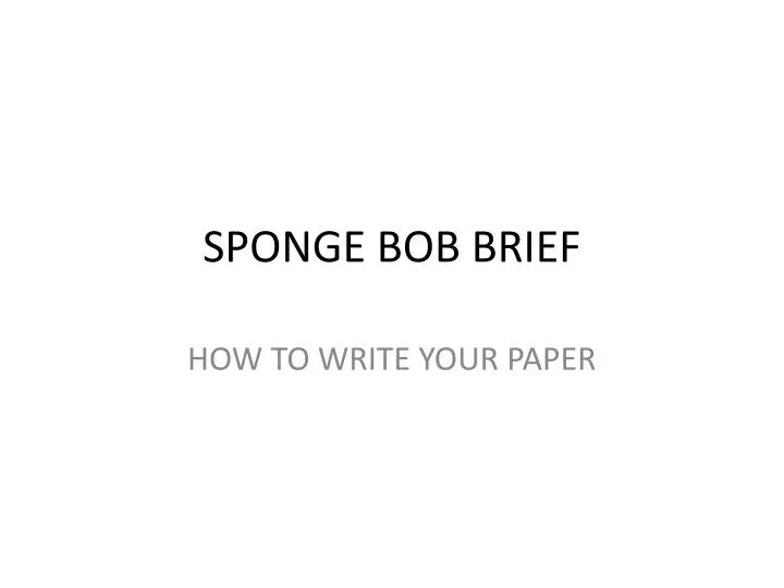 sponge bob brief