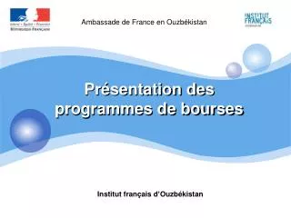 pr sentation des programmes de bourses