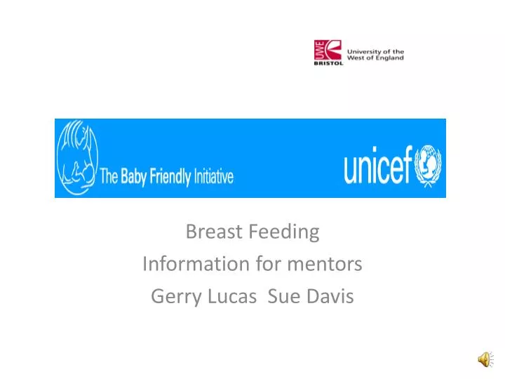 breast feeding information for mentors gerry lucas sue davis