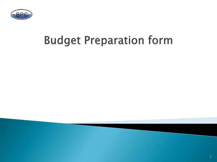 budget preparation form