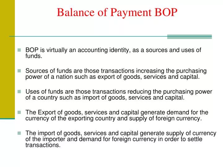 balance of payment bop