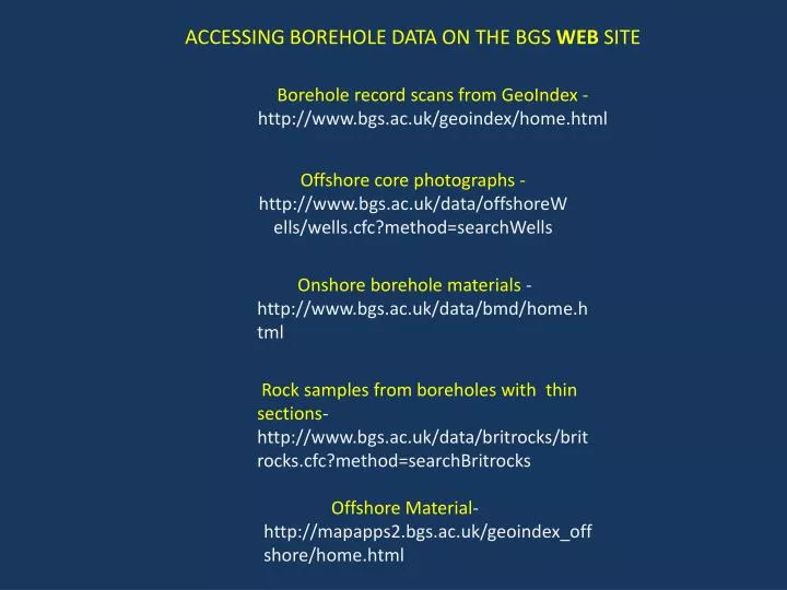 borehole record scans from geoindex http www bgs ac uk geoindex home html