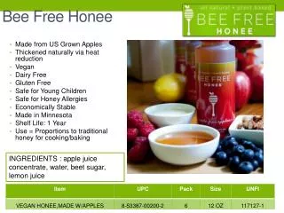 Bee Free Honee