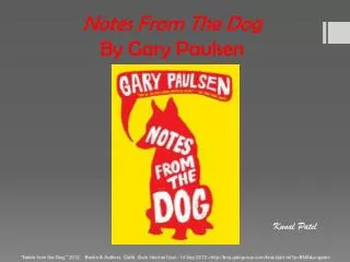 Notes From The Dog By Gary Paulsen