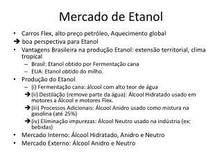 mercado de etanol
