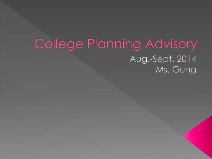 college planning advisory