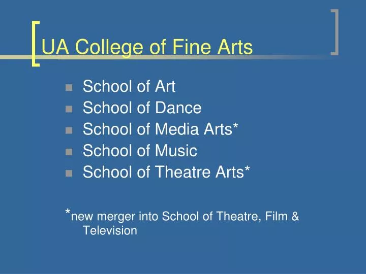 ua college of fine arts