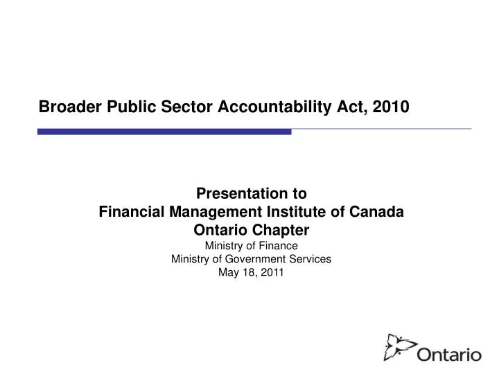 broader public sector accountability act 2010