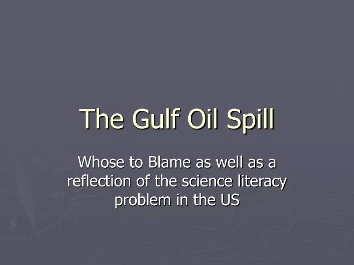 the gulf oil spill