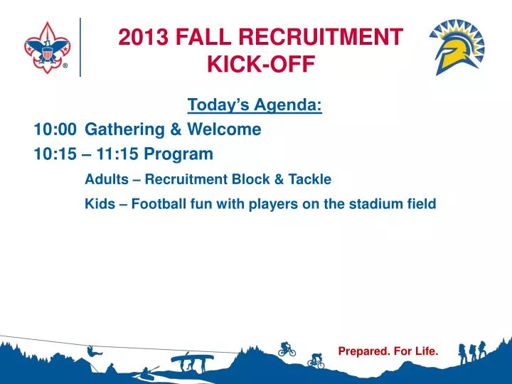 2013 fall recruitment kick off