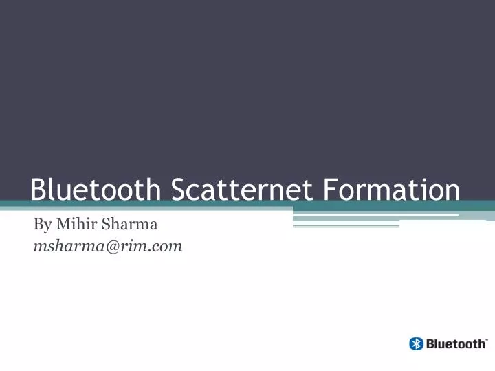 bluetooth scatternet formation