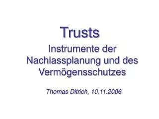 trusts