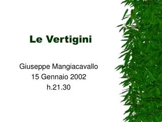 le vertigini