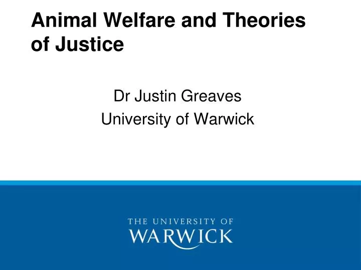 animal welfare and theories of justice