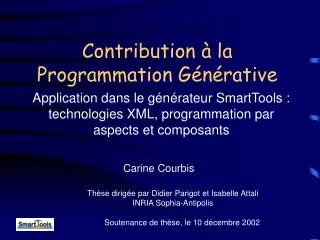 contribution la programmation g n rative