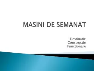 masini de semanat