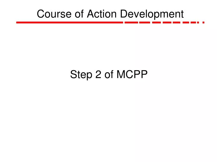 course of action development