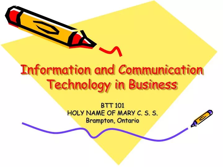information and communication technology in business