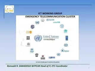 ict working group emergency telecommunication cluster