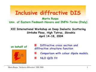 Inclusive diffractive DIS