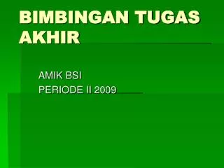 bimbingan tugas akhir