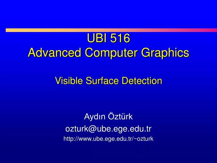 ubi 516 advanced computer graphics