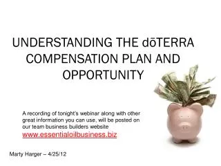 UNDERSTANDING THE d?TERRA COMPENSATION PLAN AND OPPORTUNITY
