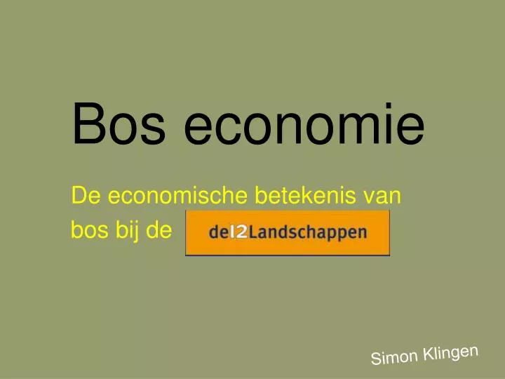 bos economie