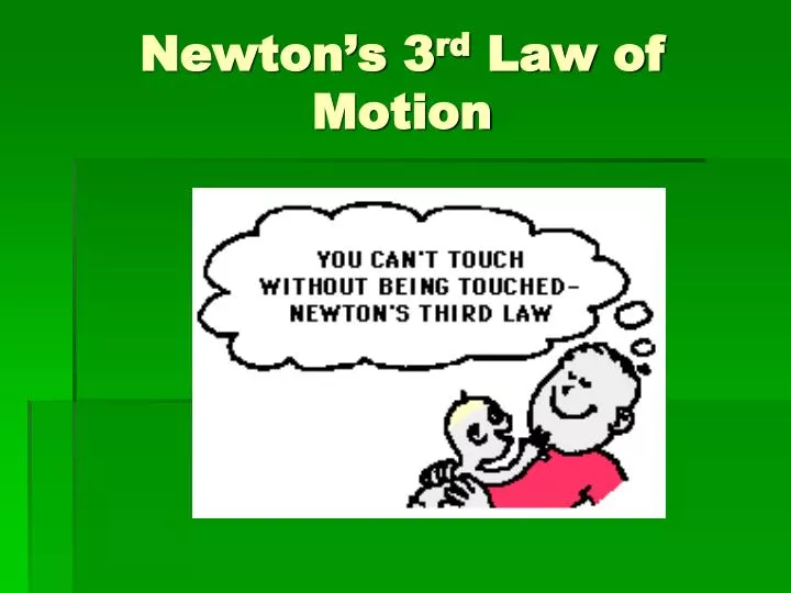 newton s 3 rd law of motion