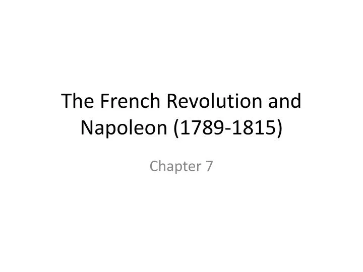 the french revolution and napoleon 1789 1815