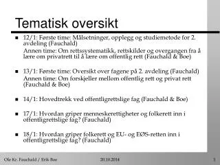 tematisk oversikt