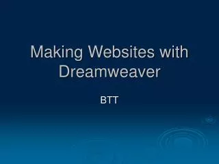 Making Websites with Dreamweaver