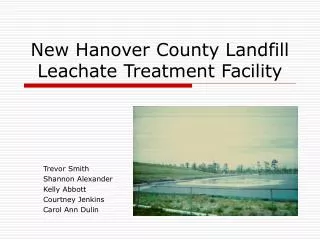 New Hanover County Landfill Leachate Treatment Facility