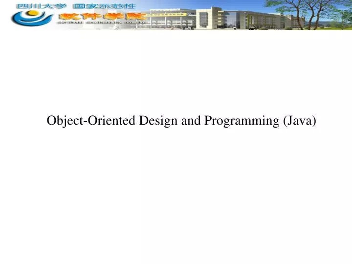 object oriented design and programming java