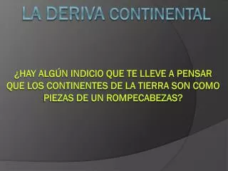la deriva continental