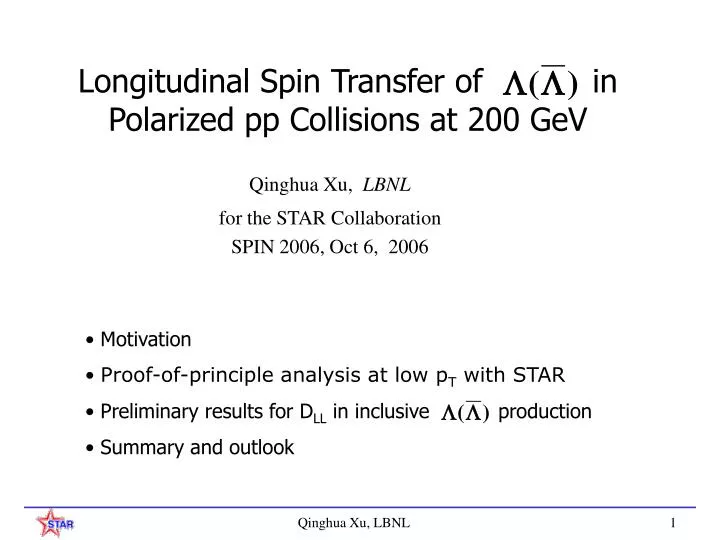 longitudinal spin transfer of in polarized pp collisions at 200 gev
