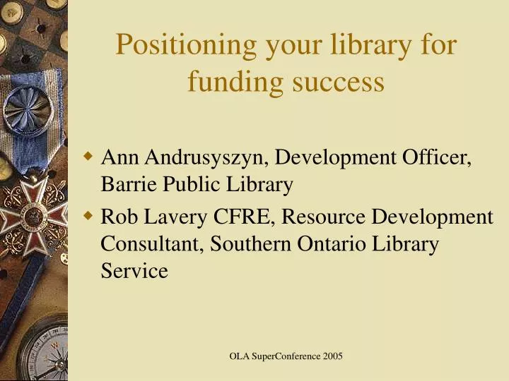 positioning your library for funding success