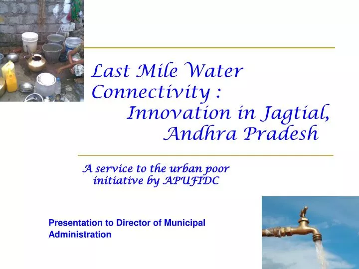 last mile water connectivity innovation in jagtial andhra pradesh