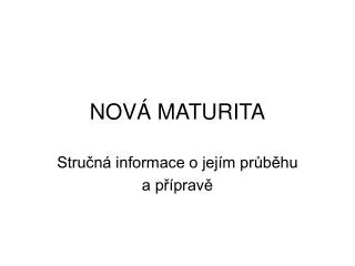 nov maturita