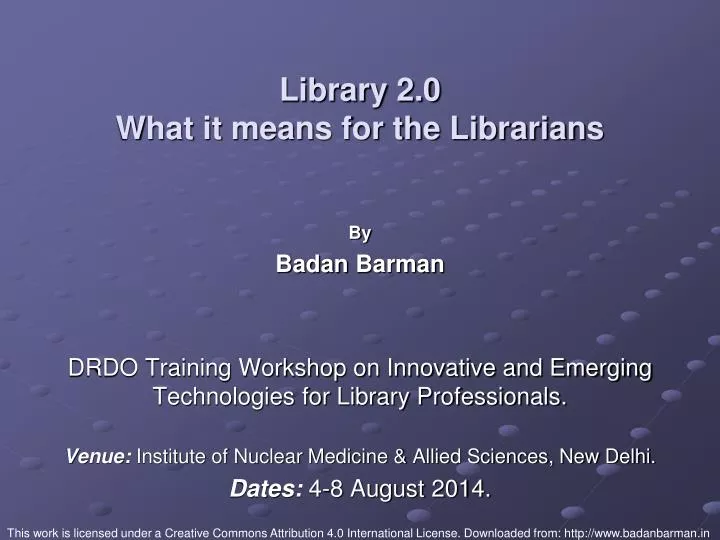 library 2 0 what it means for the librarians