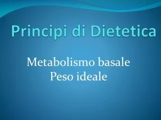 principi di dietetica