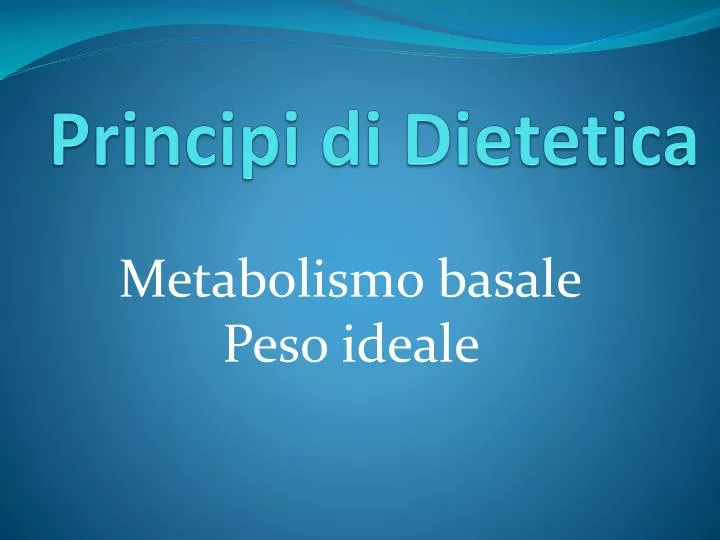 principi di dietetica